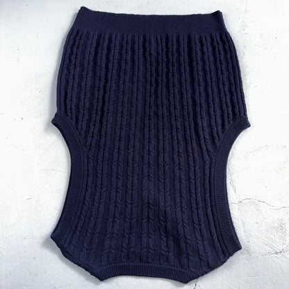 Orvis Men Large L Signature Collection SCG 100% Wool Blue Vest EUC Navy