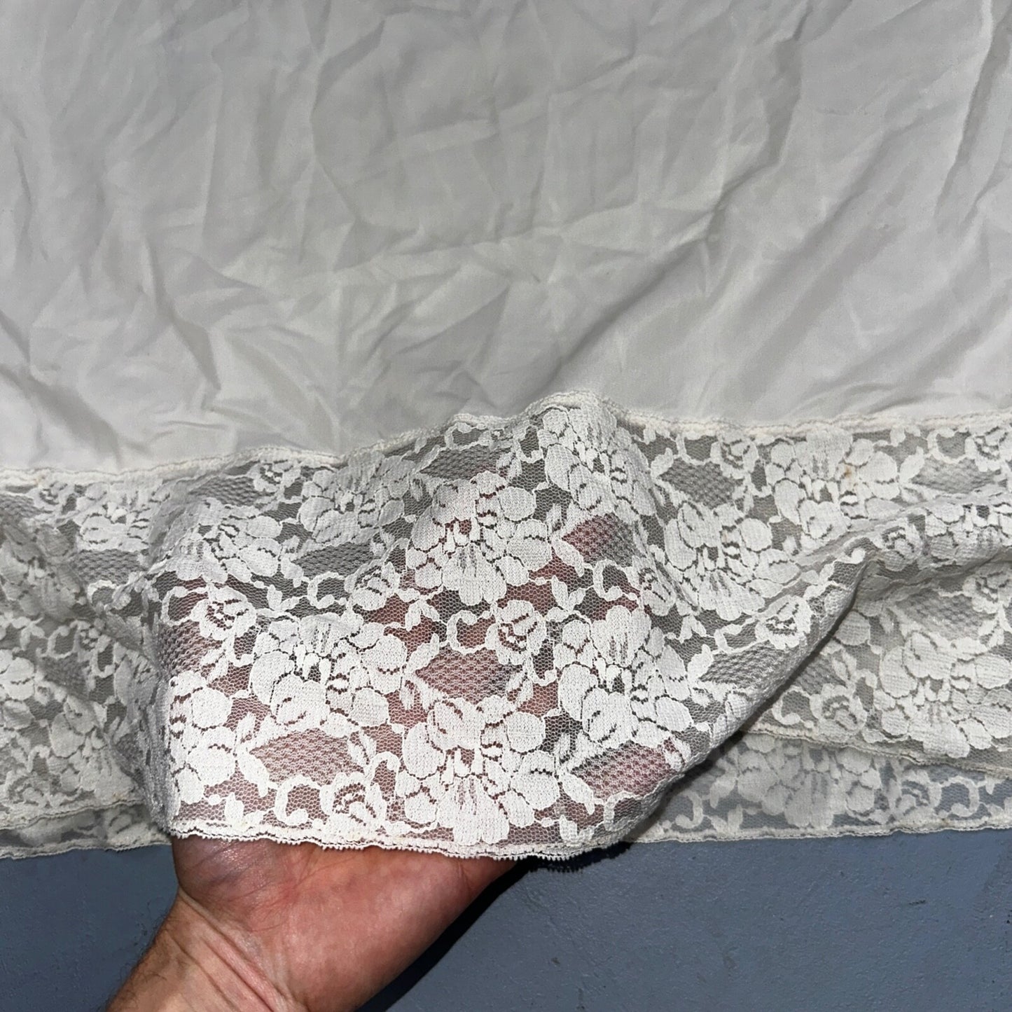 VTG 1960s Aristocraft Lingerie Slip Dress Sleepwear Full Sweep Nightgown Lace