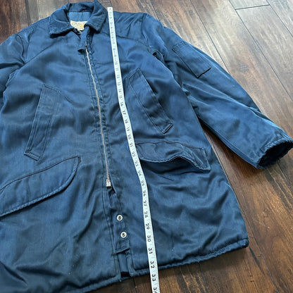 1960s Vtg Golden Fleece Industrial Outerwear Blue Jacket Coat Mens Size 38 USA