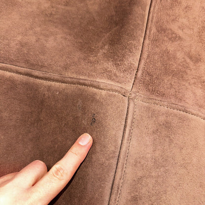 VTG Mens Coat Suede 60s Western Ranch Trucker Jacket Fur Sherpa 44 Brown 1960s