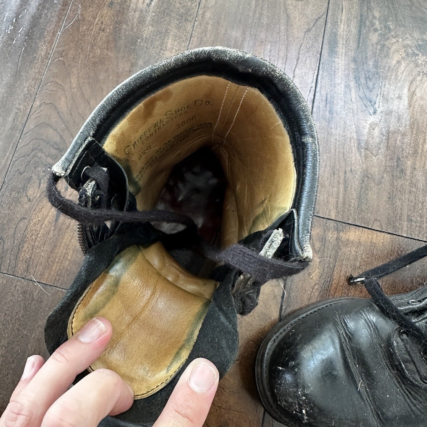 Vtg 1950s Chippewa Alert Zip Boots 8.5 Black Air Force Pilot SAC 50s Combat WWII