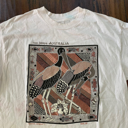 Australia Vintage T Shirt Travel Birds Pelican Ocean Beach Vacation Travel Rap