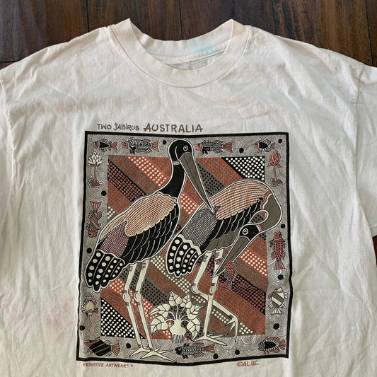 Australia Vintage T Shirt Travel Birds Pelican Ocean Beach Vacation Travel Rap