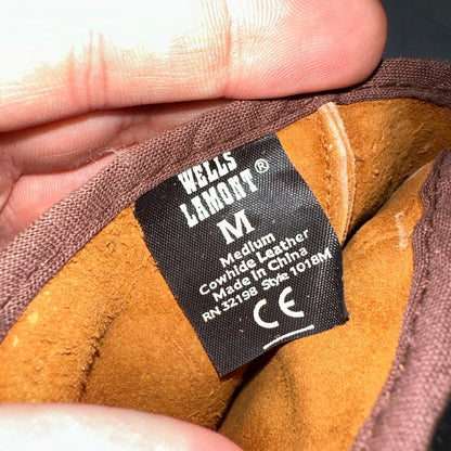 Vtg Wells Lamont Cowhide Genuine Suede Leather Gloves Size Medium USA