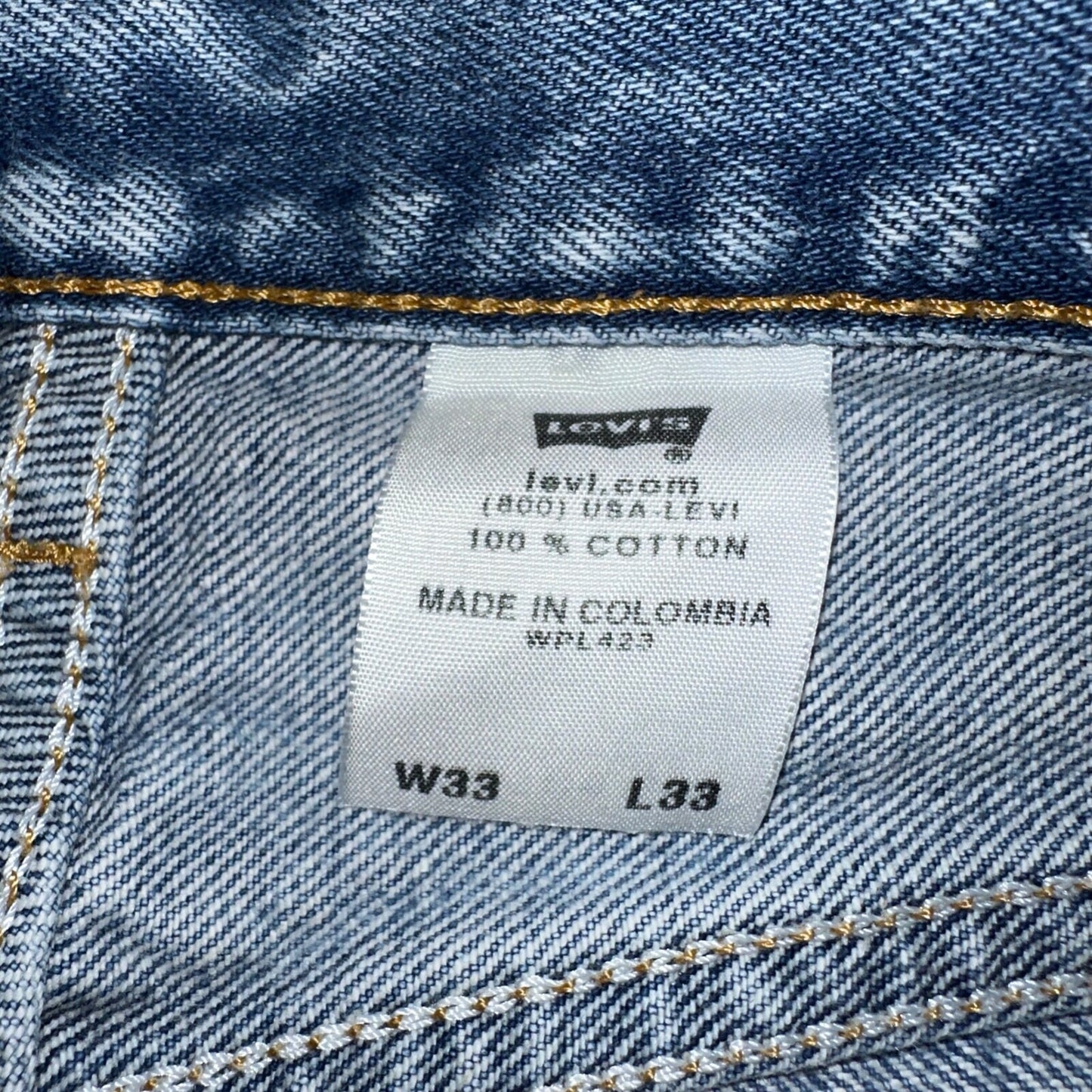 Levis 501 Vintage Y2K XX Straight Leg Jeans 90s Blue Med Wash 33x33 Act 30x30