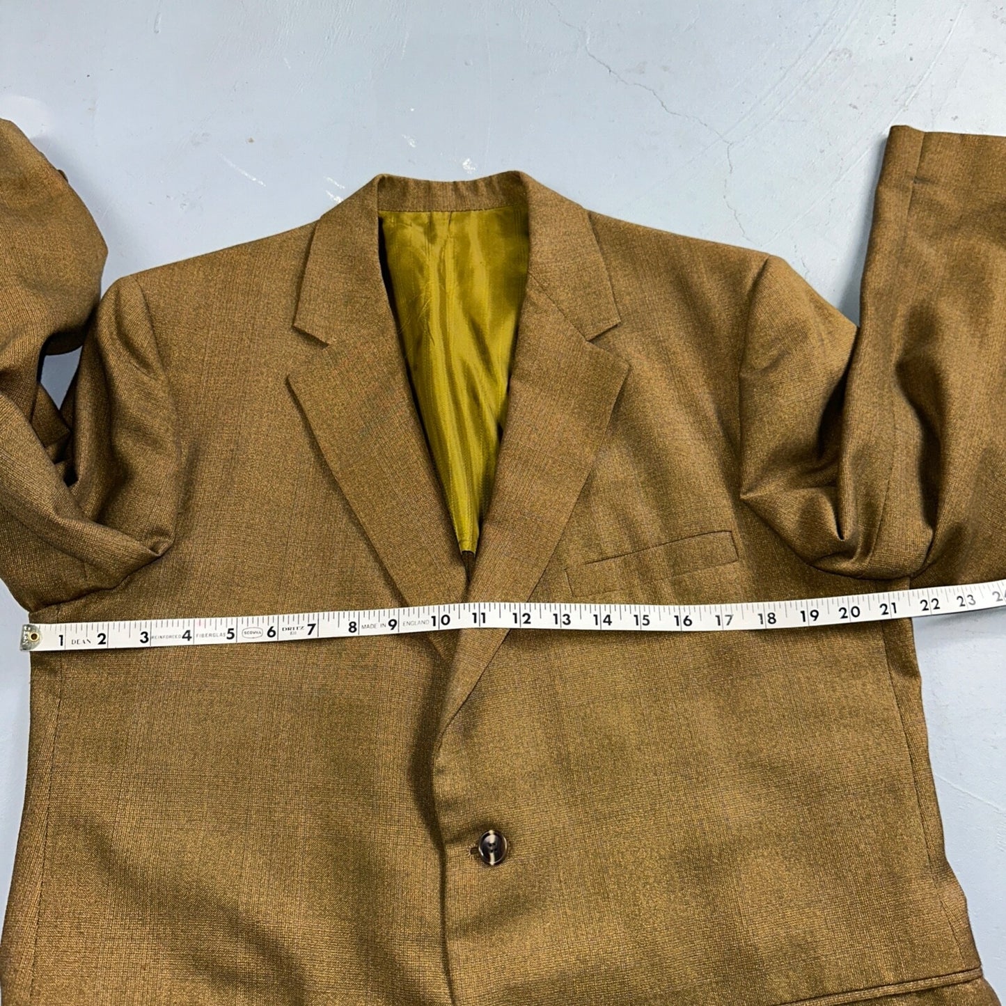 VTG Mens 3 PC Suit 42 Jacket Coat Pants Vest Plaid Rockabilly 70s 1970s Brown