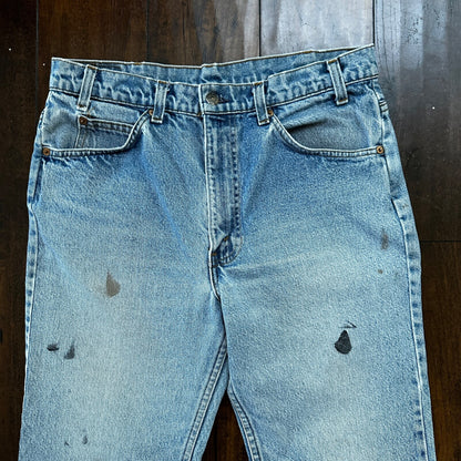 Levis 517 Vintage 80s USA Orange Tab Bootcut Flare Blue Jeans 34x31 Act 32x29