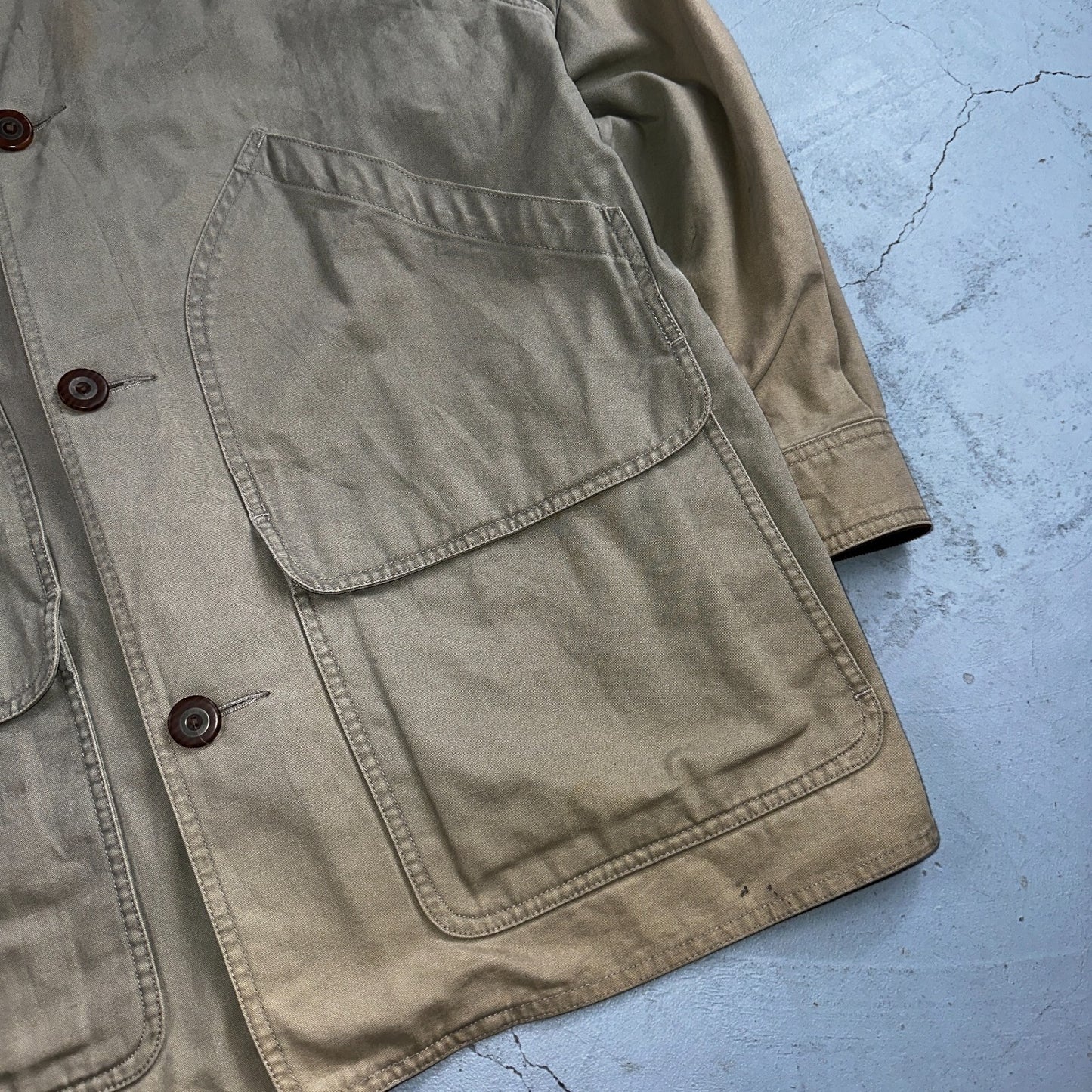 Eddie Bauer Jacket Mens M Tan Brown Chore Barn Field Coat Canvas Outdoor VTG