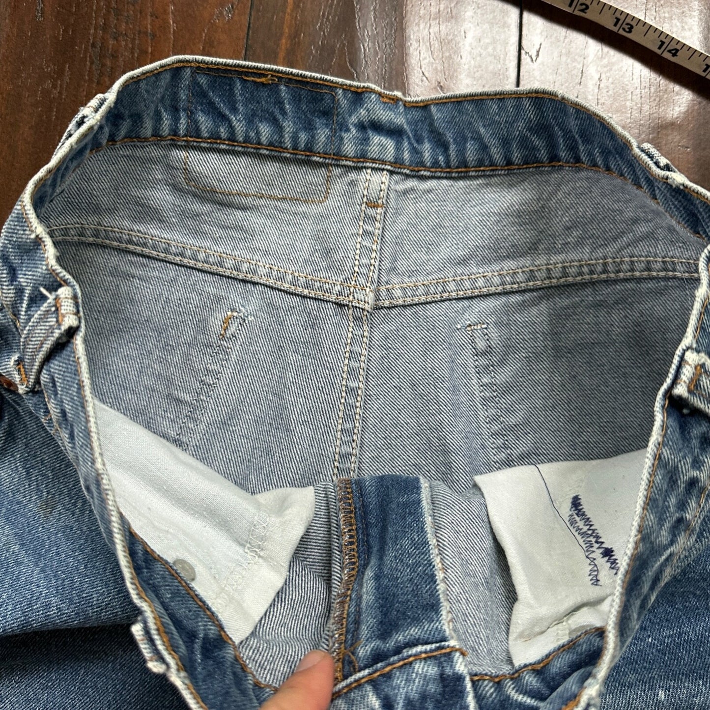 Levis 517 Vintage 90s USA Orange Tab Bootcut Flare Blue Jeans 35x30 Act 32x28