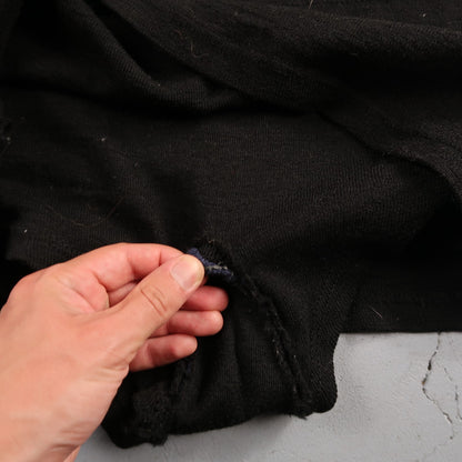 Antique 1920s Black Solid Wool Bathing Suit Women Swimsuit Art Deco 20s 30s