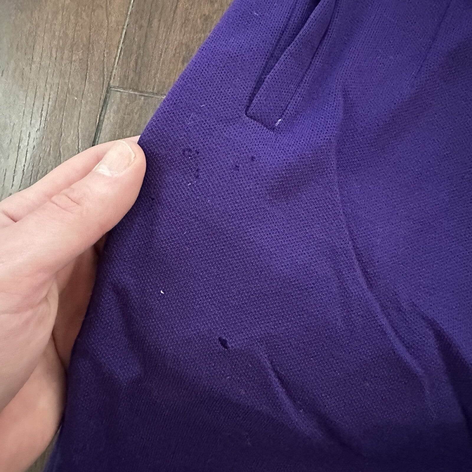 Vintage USA Rockabilly Womens Shorts Disco Skirt 70s 80s Purple Funky Basic