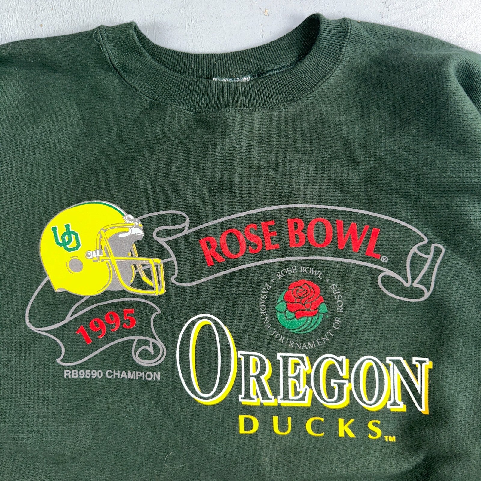 VTG Champion RW 1995 USA XL University of Oregon UO Ducks Rose Bowl Sweatshirt