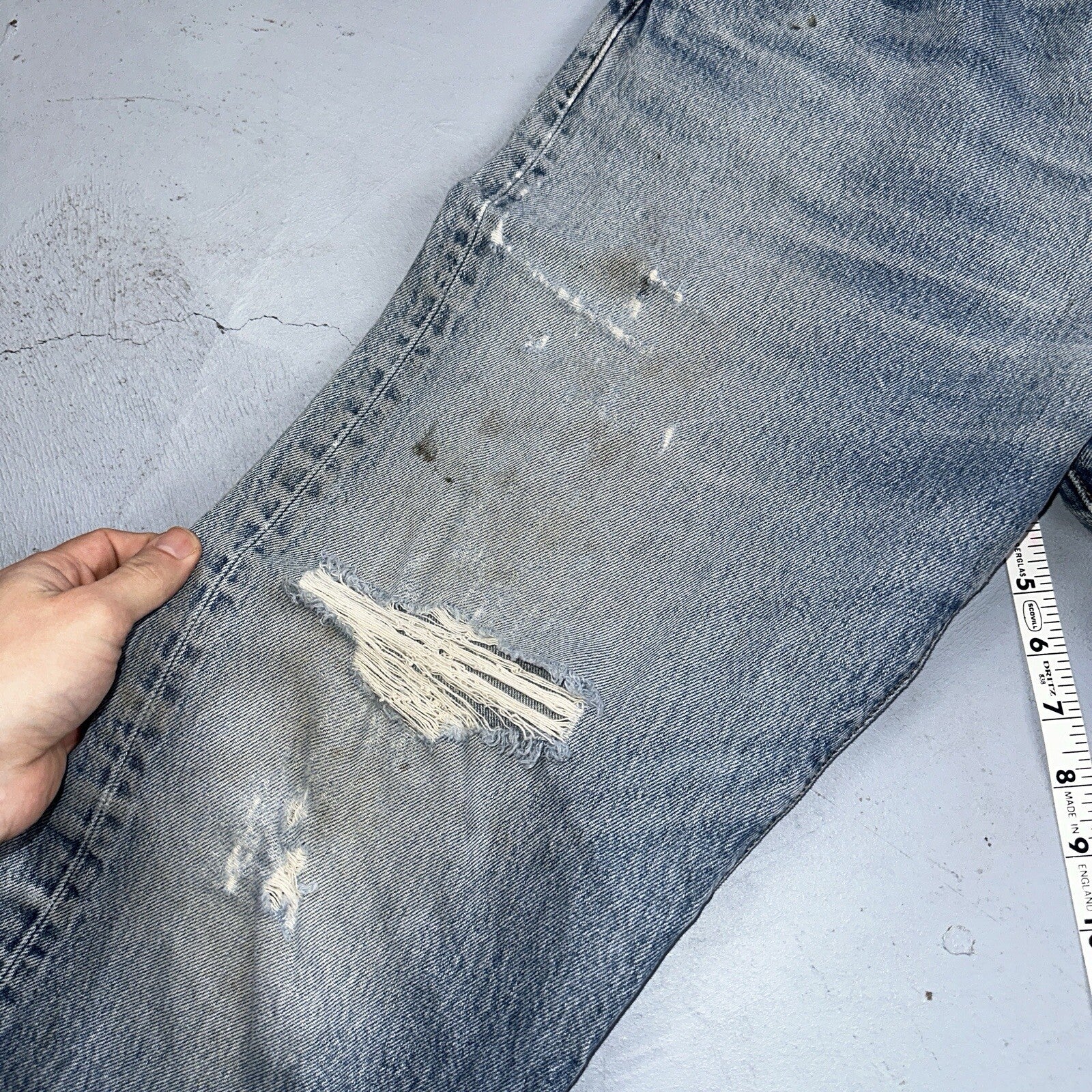 Levis 501 Vintage 90s Mexico Straight Leg Jeans 36x34 Y2K Light Wash Act 35x30