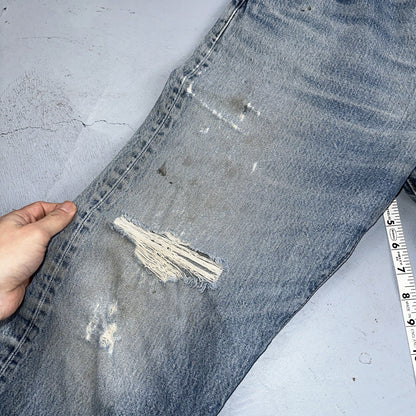 Levis 501 Vintage 90s Mexico Straight Leg Jeans 36x34 Y2K Light Wash Act 35x30