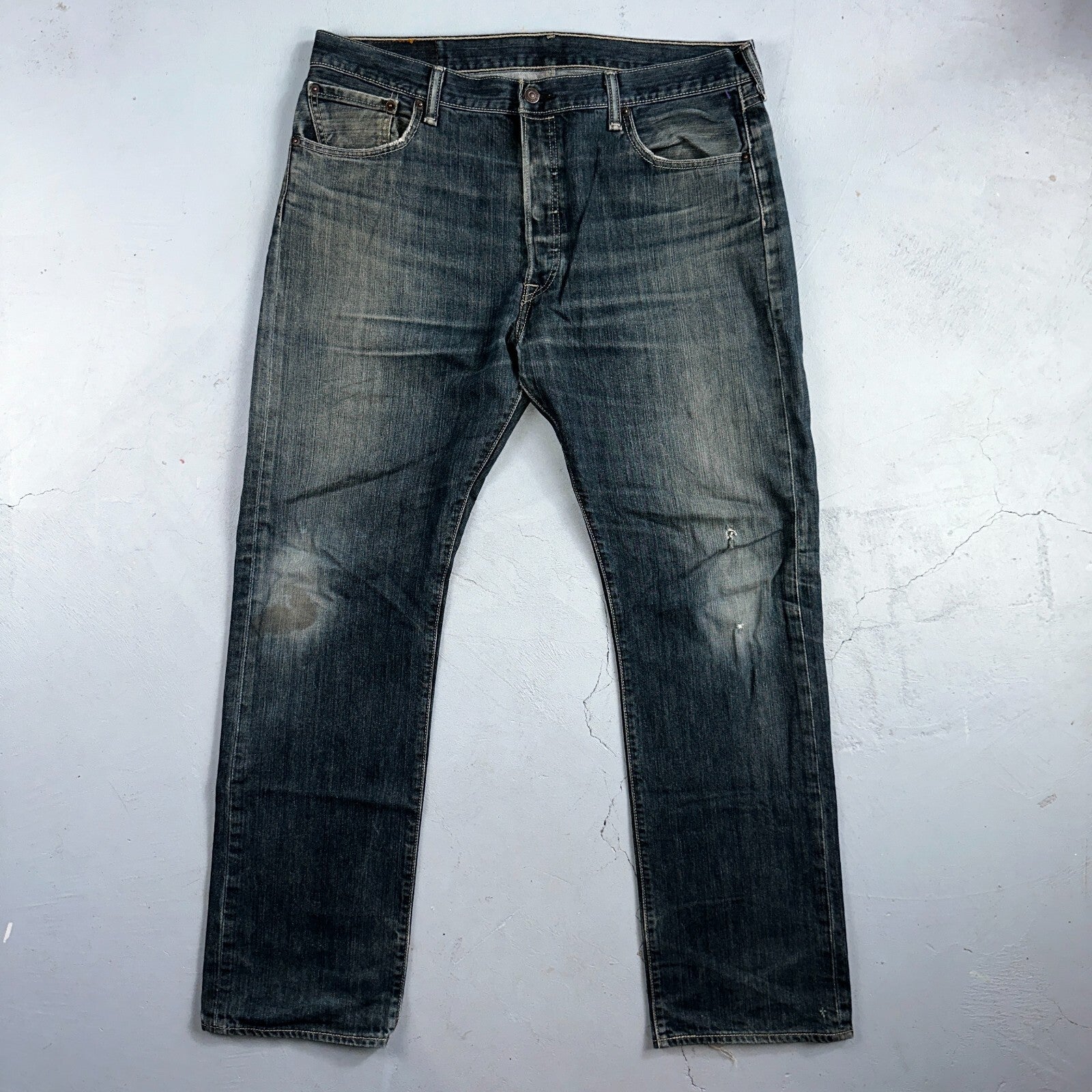Levis 501 Y2K XX Straight Leg Jeans Blue VTG Med Wash 36x32 Act 36x31