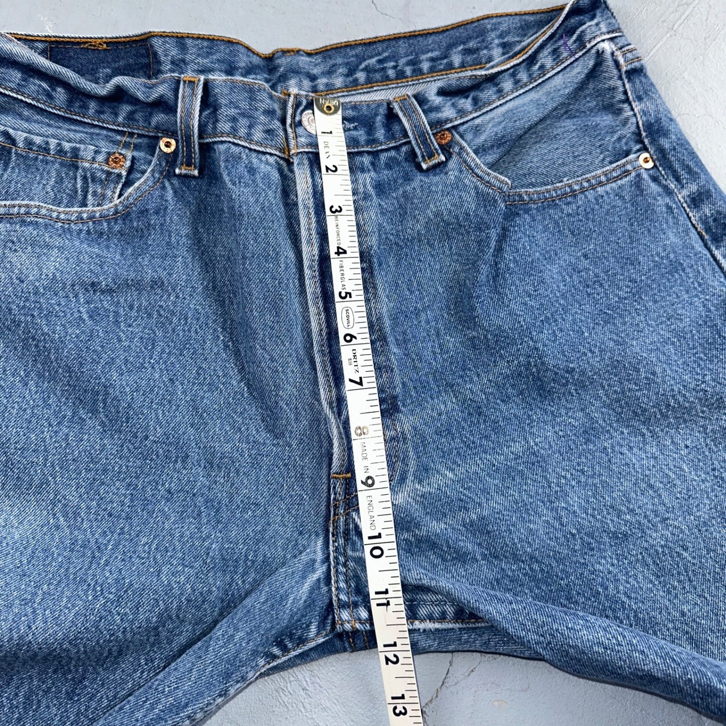 Levis 501 Vintage 90s USA XX Straight Leg Jeans Blue Med Wash 35x34 Act 32x30