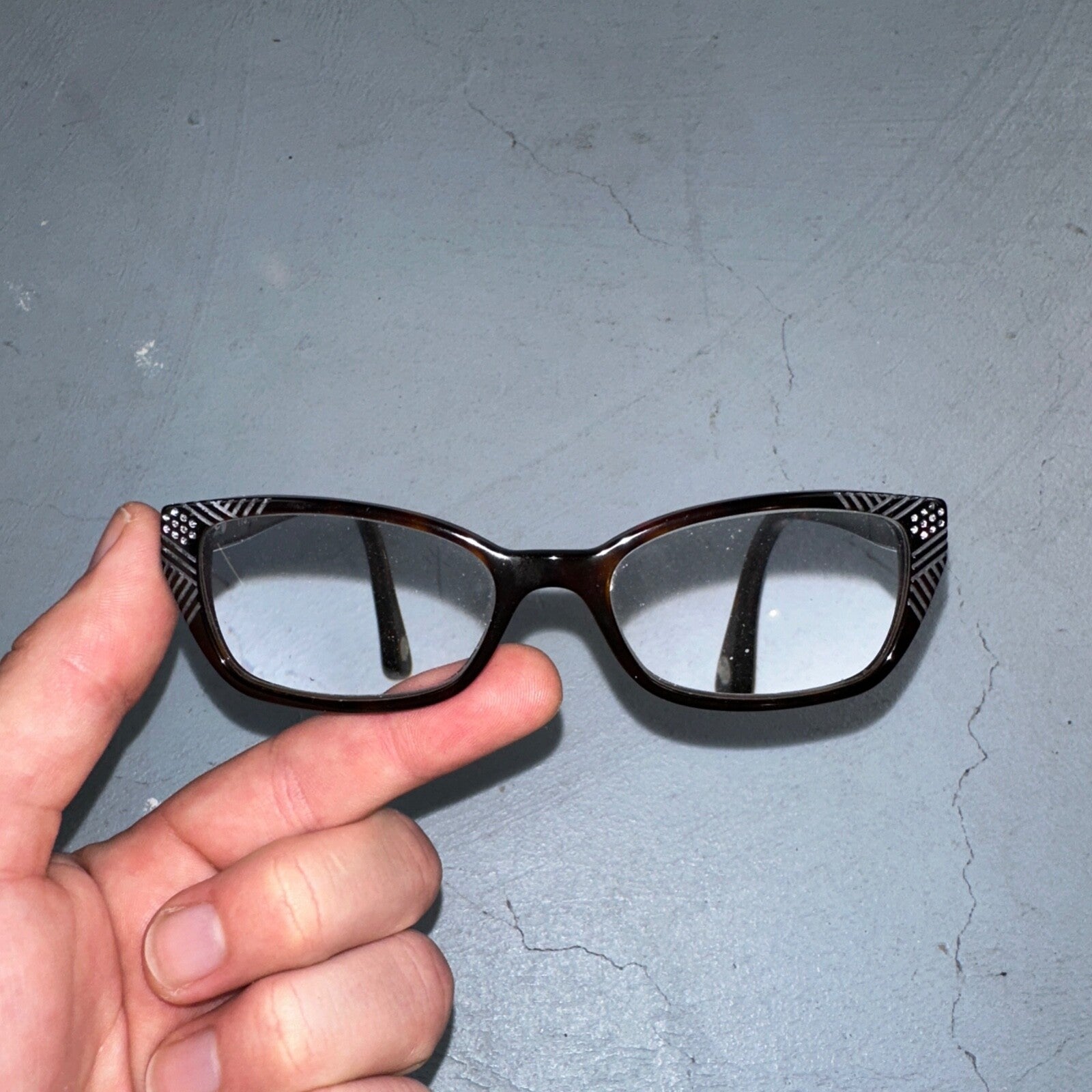 Versace MOD. 3150-B GB1 Square Brown Crystals Eyeglasses Optical Frame 51*16*135