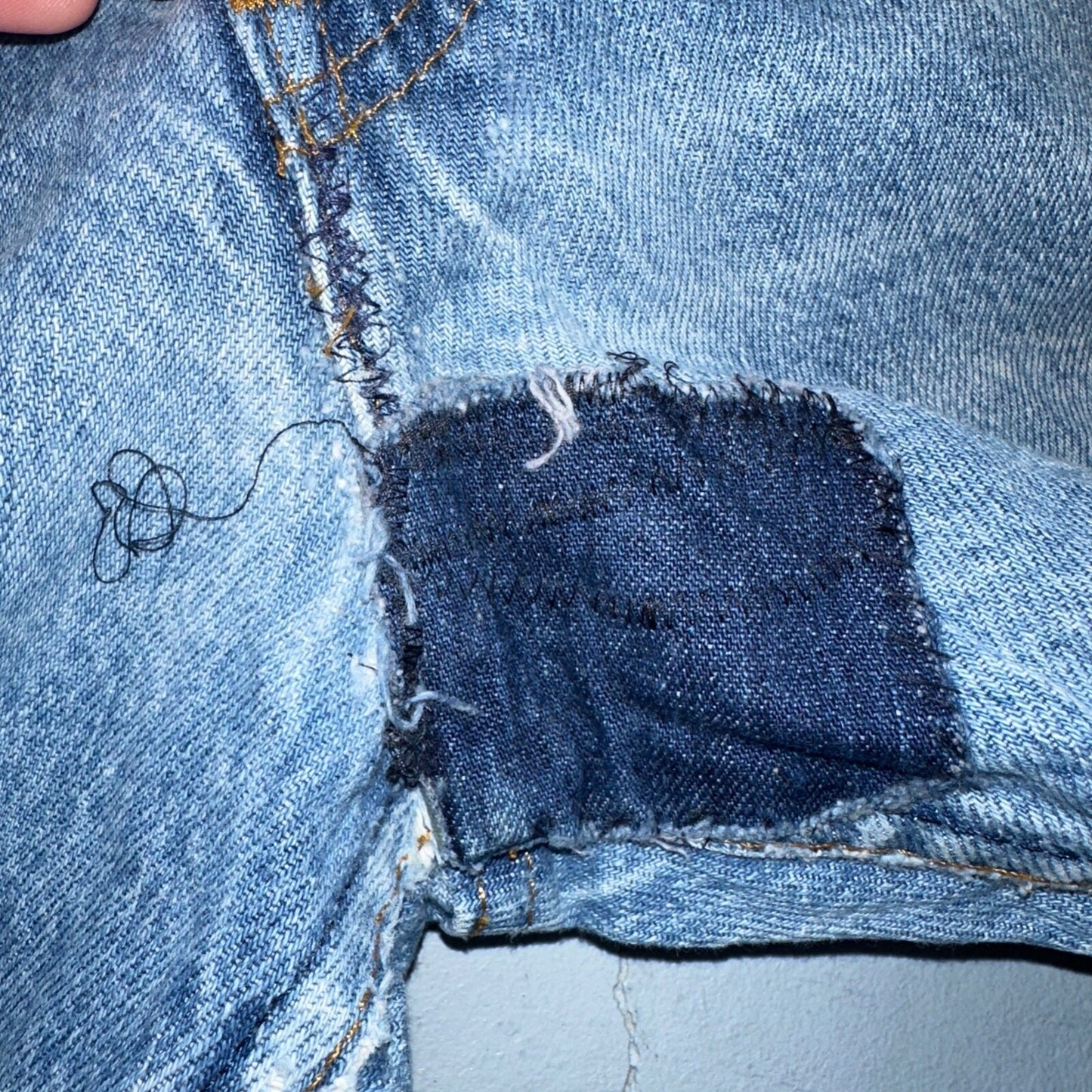 Levis 517 Vintage 80s USA Orange Tab Bootcut Flare Blue Worn Jeans Act 32x34