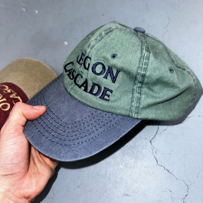 Oregon Cascade Lot of 2 VTG Hat Cap Snapback 90s Sportman Hiking Travel Mountain