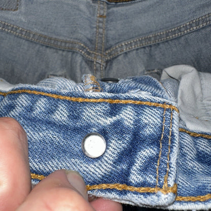 Levis 501 Vintage 90s Mexico Straight Leg Jeans 34x36 Y2K Light Wash Act 31x31