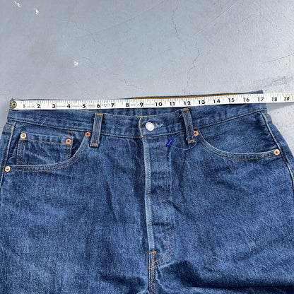 Levis 501 Vintage 90s USA XX Straight Leg Jeans Blue Dark Wash 36x36 Act 34x32