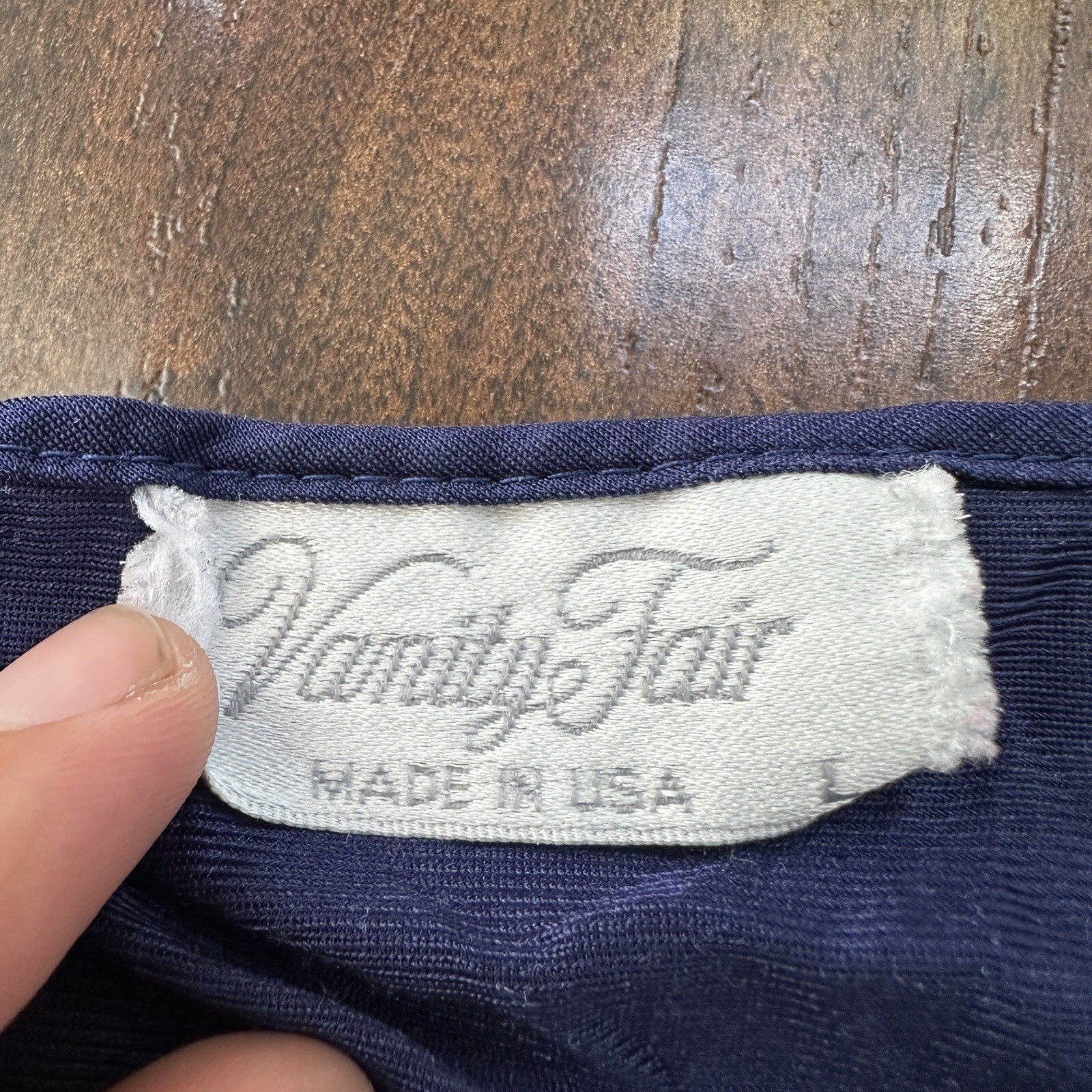 Vintage Vanity Fair Long Nightgown Sleep Womens Size L Blue Satin Sleeveless