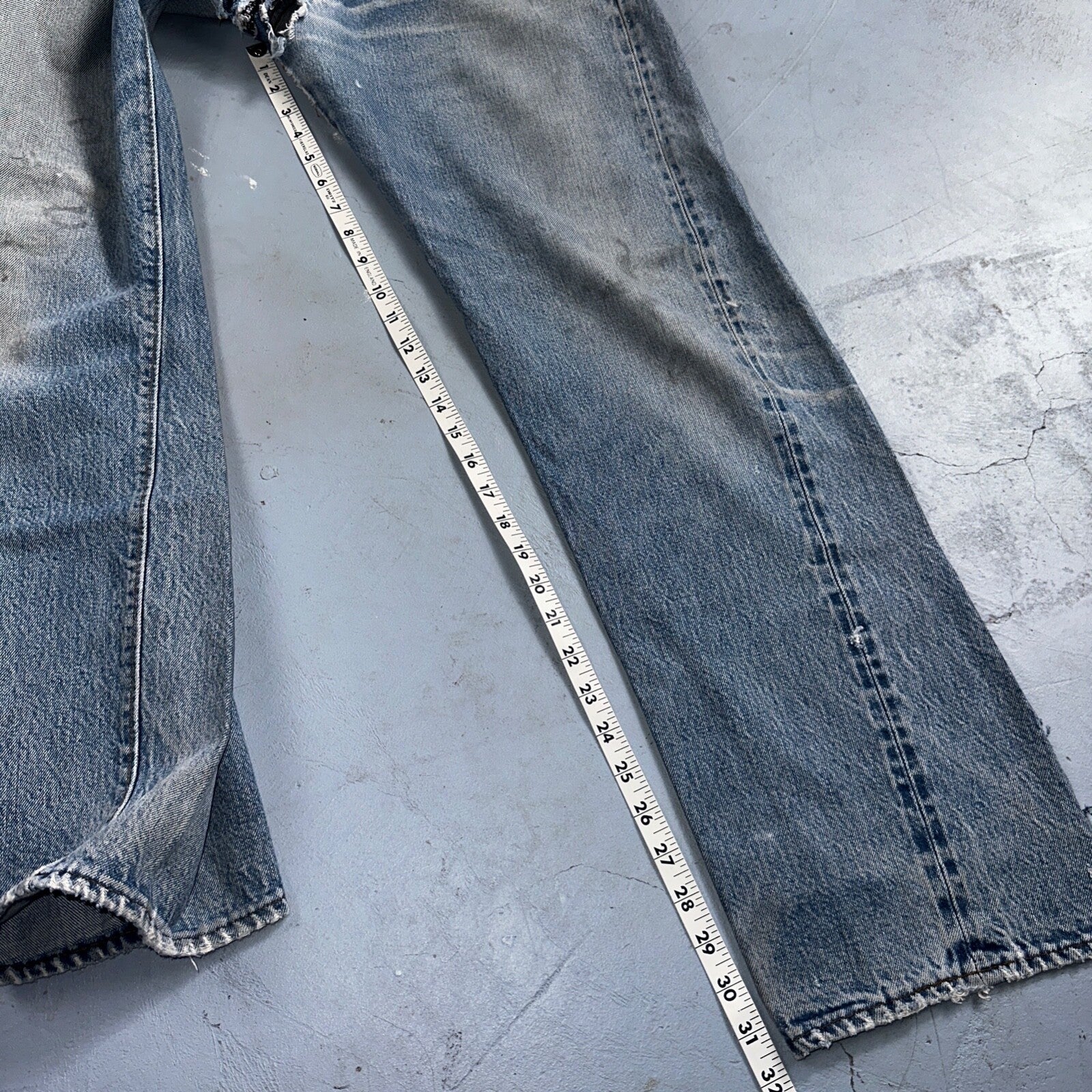 Levis 501 Vintage 80s Redline Selvedge USA XX Jeans Light Wash 36x36 Act 33x32