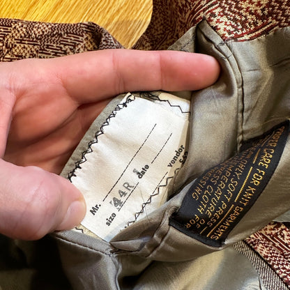 1960s 1970s Navy USA Sport Jacket VTG Mens Suit 44 Rockabilly Stripe Plaid Crazy