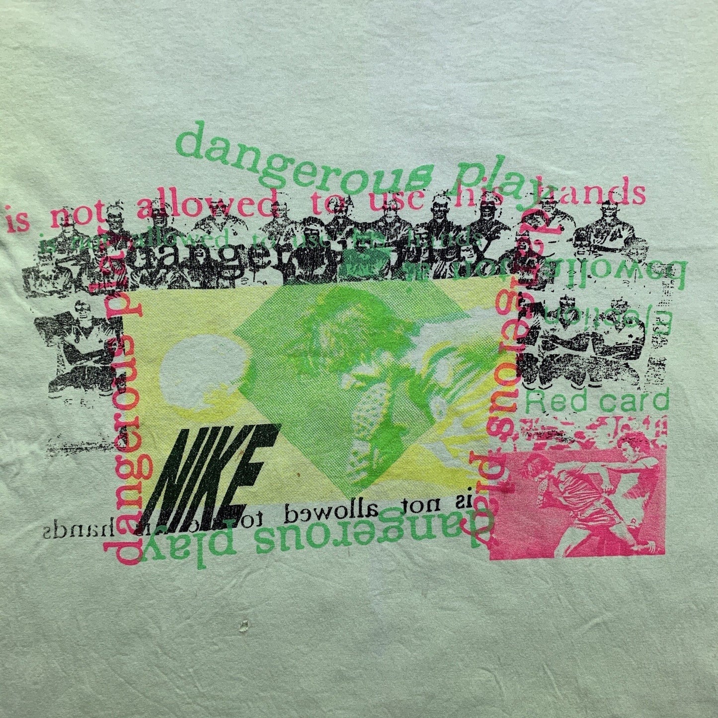 Vintage Nike T Shirt USA Rare Jordan Soccer 90s Running Green Sports Running