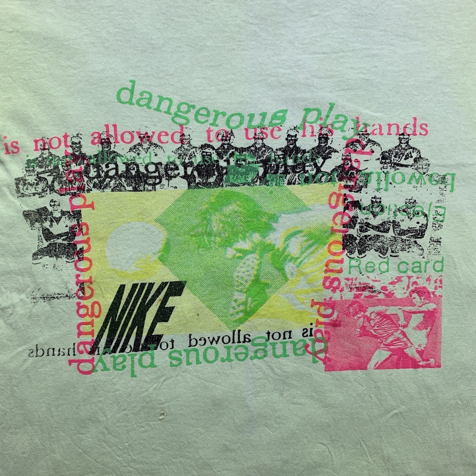 Vintage Nike T Shirt USA Rare Jordan Soccer 90s Running Green Sports Running