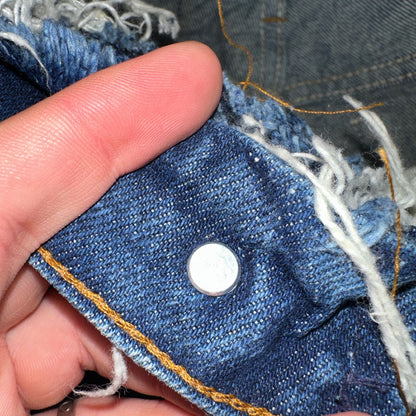 Levis 517 Vintage 90s USA Orange Tab Bootcut Flare Blue Worn Jeans Thrash 32x32