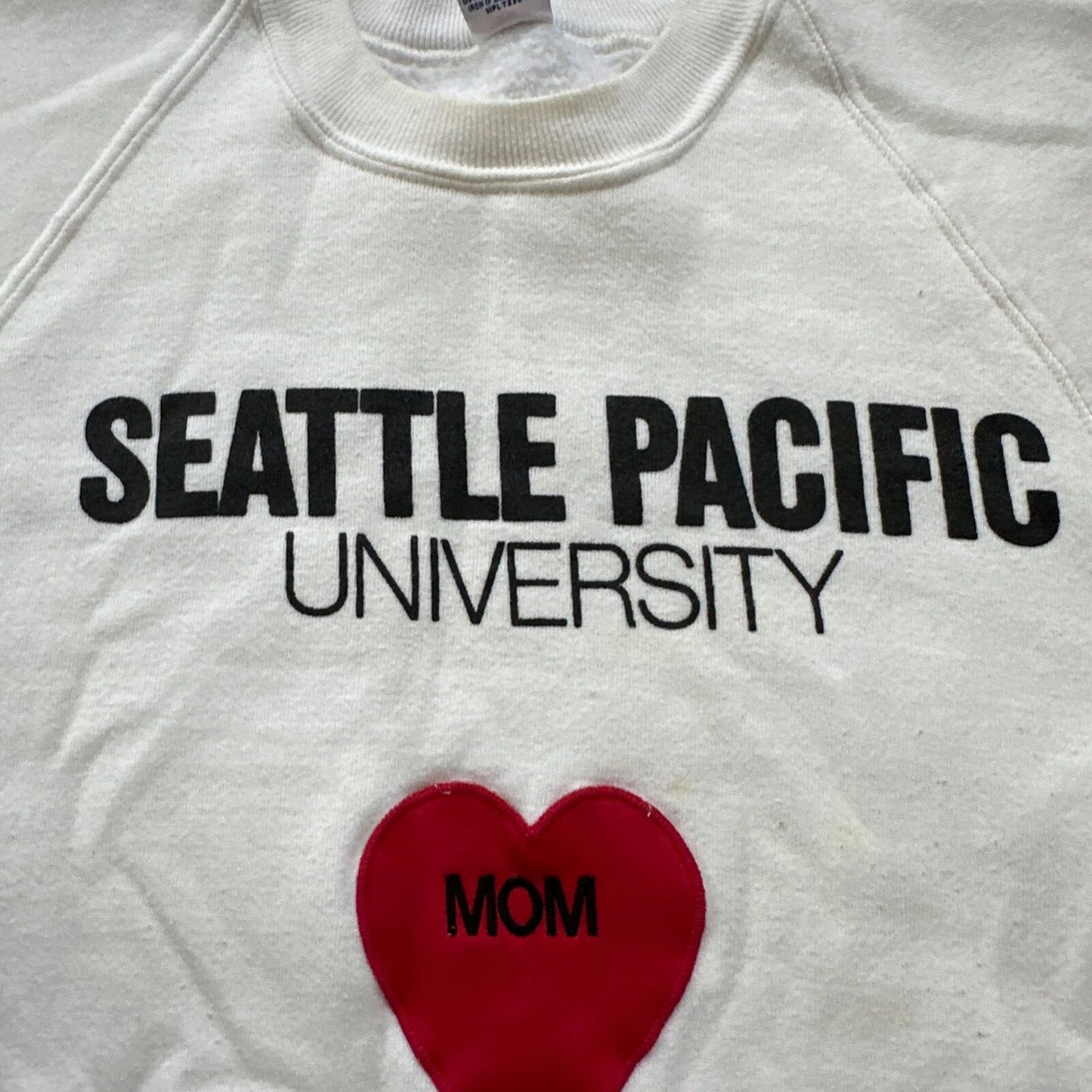 VTG SPU MOM 80s Russell Seattle Pacific University Pullover Sweatshirt Crewneck