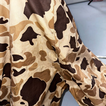 Columbia 1970s VTG Mens Size Large Duck Camo Nylon Rain Pants 70s Rare Black