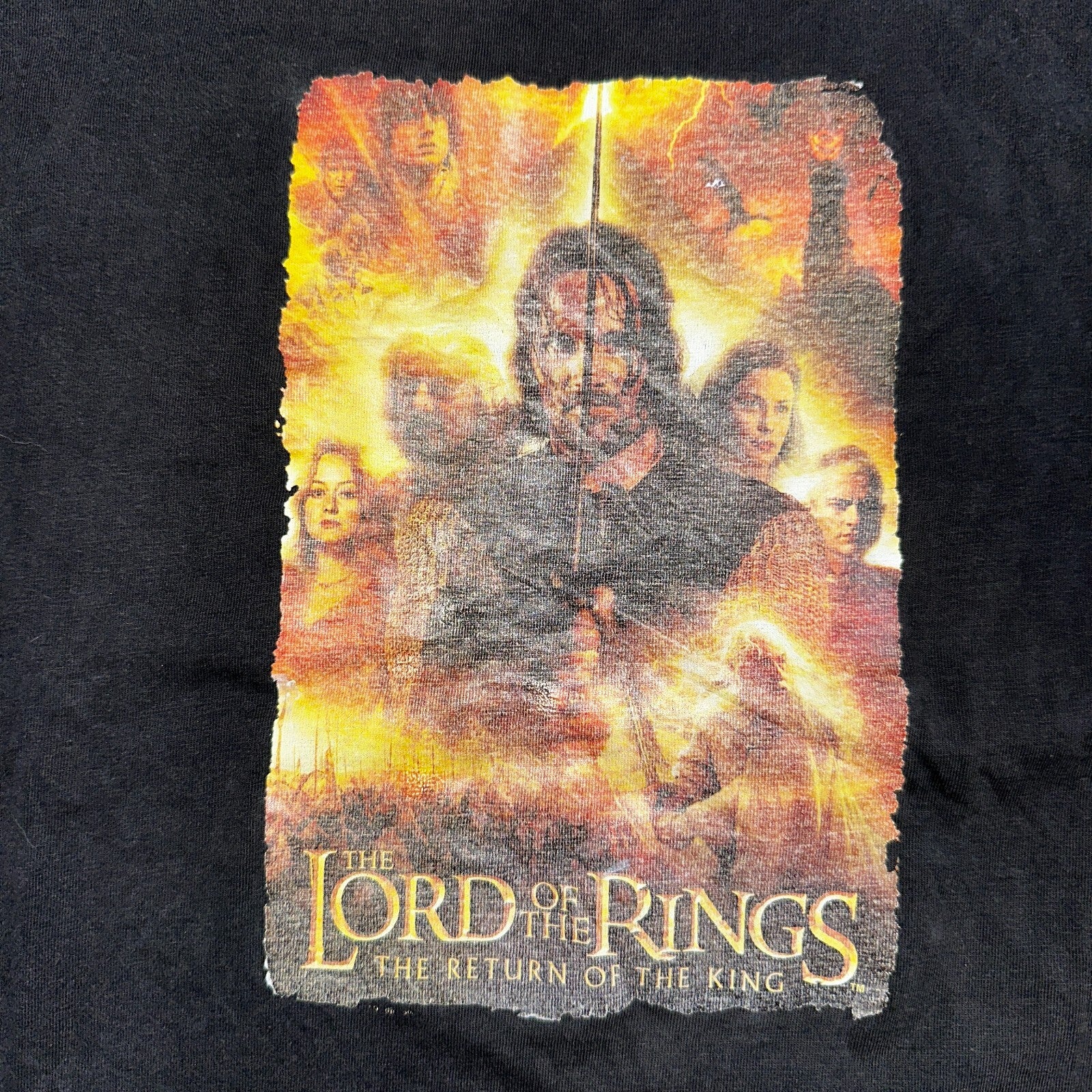 The Lord Of The Rings Two Return Of The King Vtg Y2K Graphic Movie Promo T Shirt