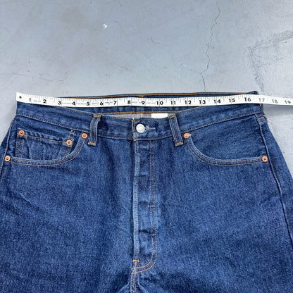 Levis 501 Vintage Y2K 90s XX Straight Leg Jeans Blue Dark Wash 35x30 Act 33x26