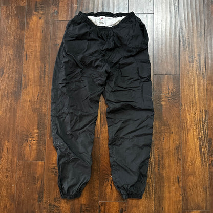 Nike Vintage 90s White Tag Windpants Track Pants Ankle Zip Unlined Black M 1990s