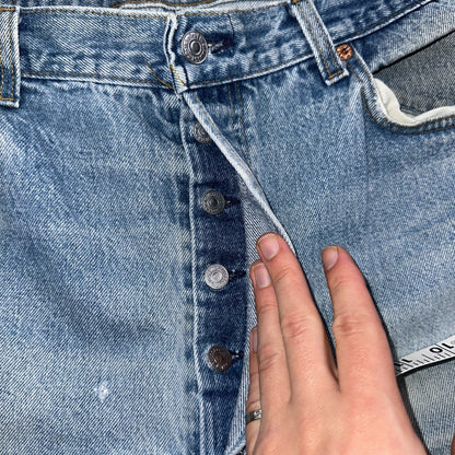 Levis 501 Vintage 90s USA XX Straight Leg Jeans Blue Light Wash 40x36 Act 36x31