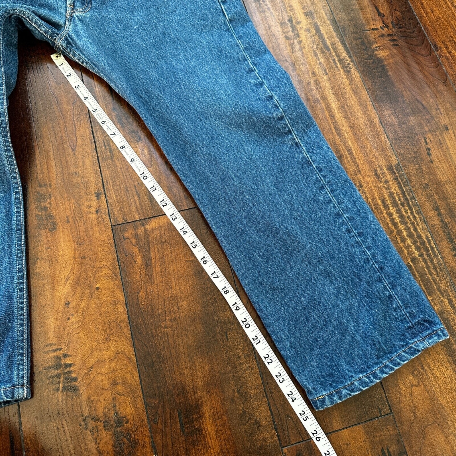 VTG Levis 501 XX Button Fly 90s USA Jeans Denim Straight Capri 34x30 Act 30x25