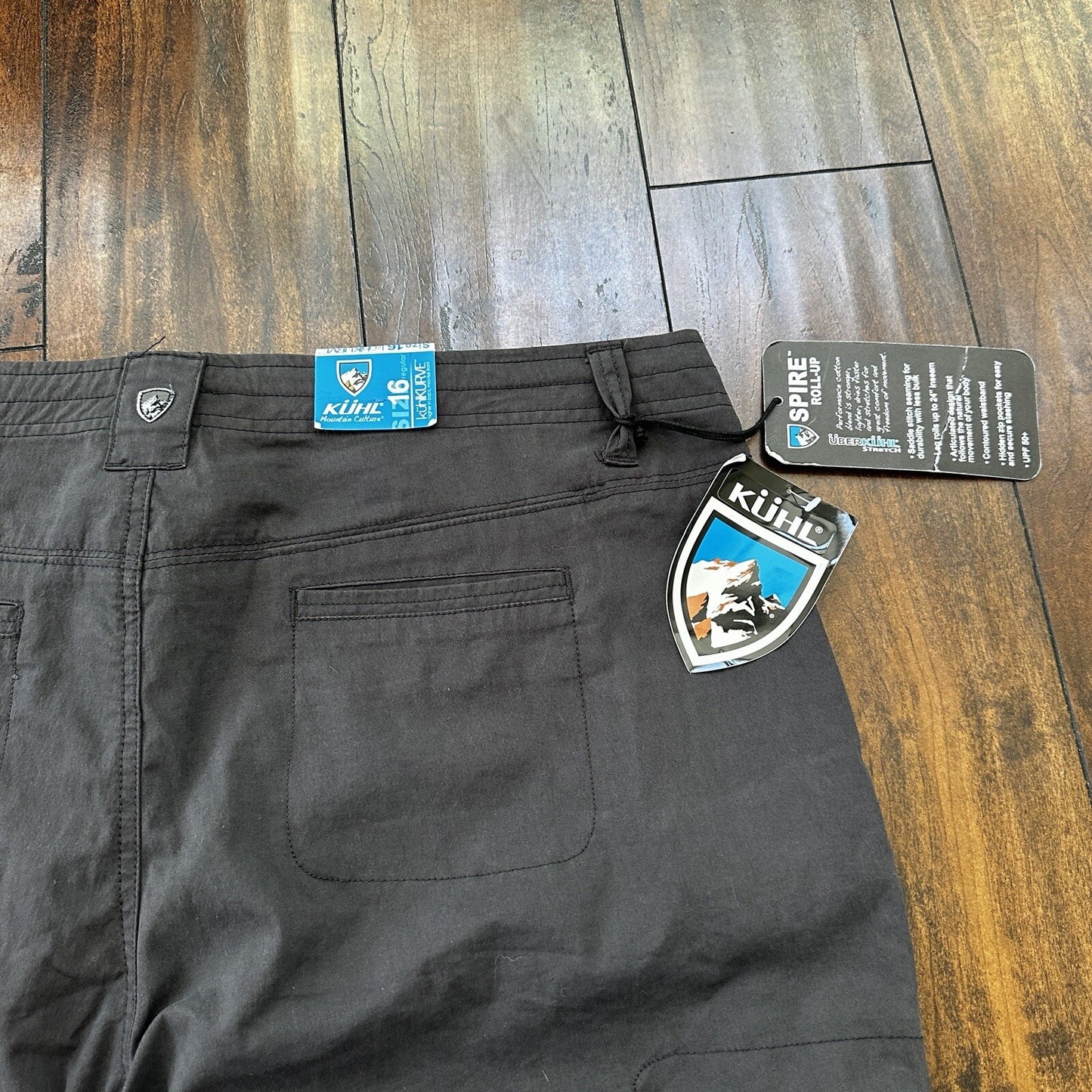 Kuhl Kurve Pants Womens 16 Black Low Rise Kanvas Stretch Legendary Pant 36x31