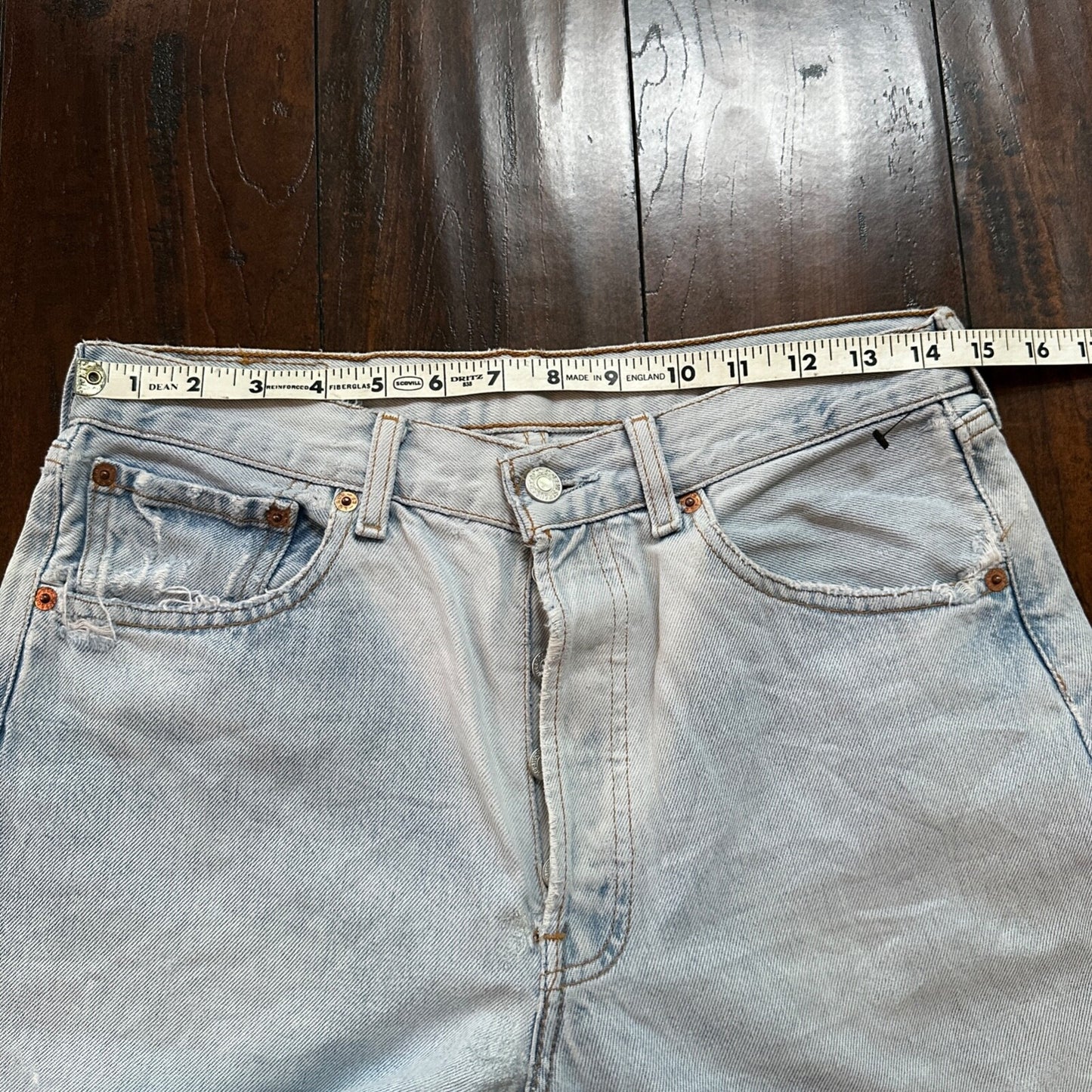 VTG Y2K Levis 501 Button Fly 31x32 Tag Jeans Light Wash 90s Blue XX Act 29x29