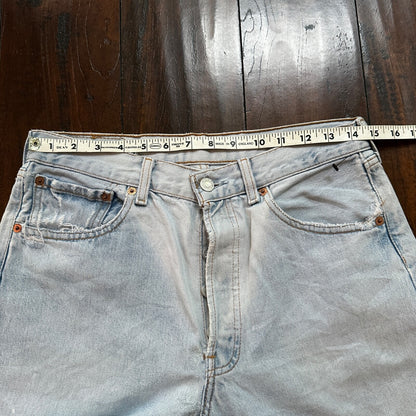 VTG Y2K Levis 501 Button Fly 31x32 Tag Jeans Light Wash 90s Blue XX Act 29x29