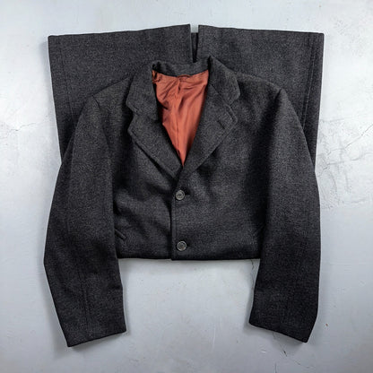 VTG Edward Chapman 1948 Vancouver BC Mens Overcoat Long Coat WWII 1940s Wool