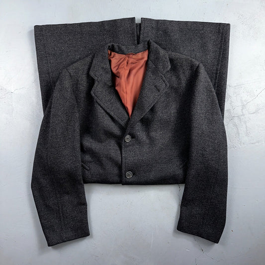 VTG Edward Chapman 1948 Vancouver BC Mens Overcoat Long Coat WWII 1940s Wool
