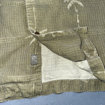 Tommy Bahama Mens L Pineapple Print 100% Silk Hawaiian Camp Loop Collar Shirt