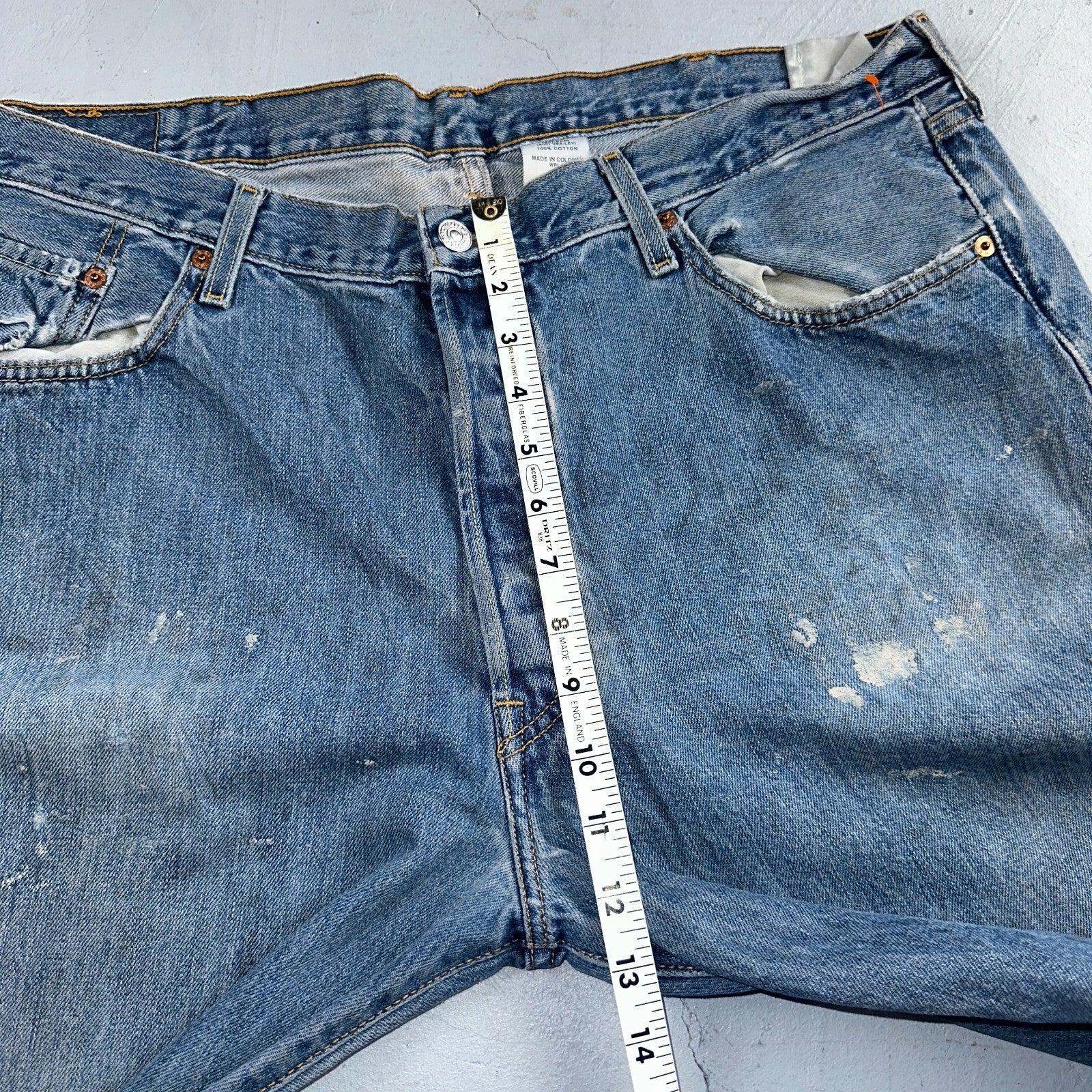 Levis 501 Vintage Y2K 90s XX Straight Leg Jeans Blue Light Wash 40x32 Act 38x31