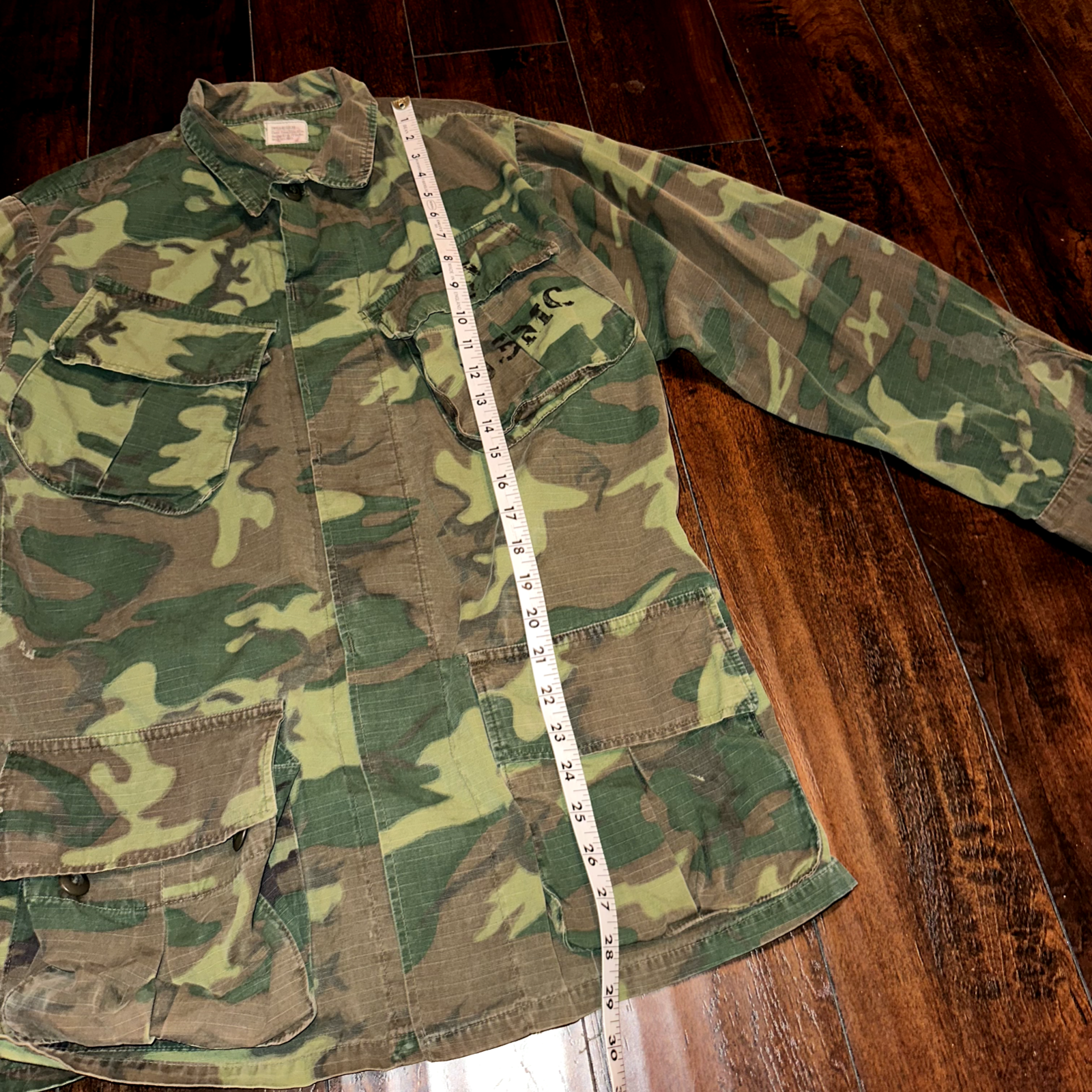 USMC 1968 Military Camouflage Wind Resistant Poplin Coat Camo Jacket Alpha 60s