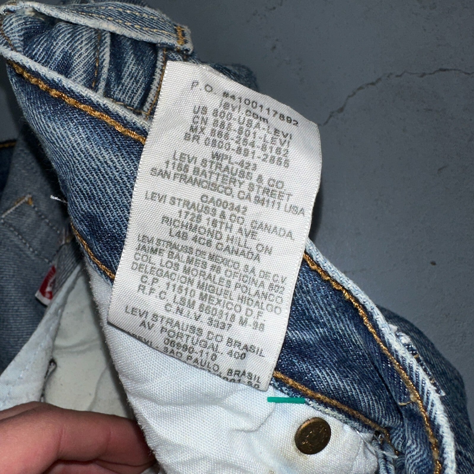 Levis 501 Vintage Y2K XX Straight Leg Jeans Blue Med Wash 34x30 Act 34x29