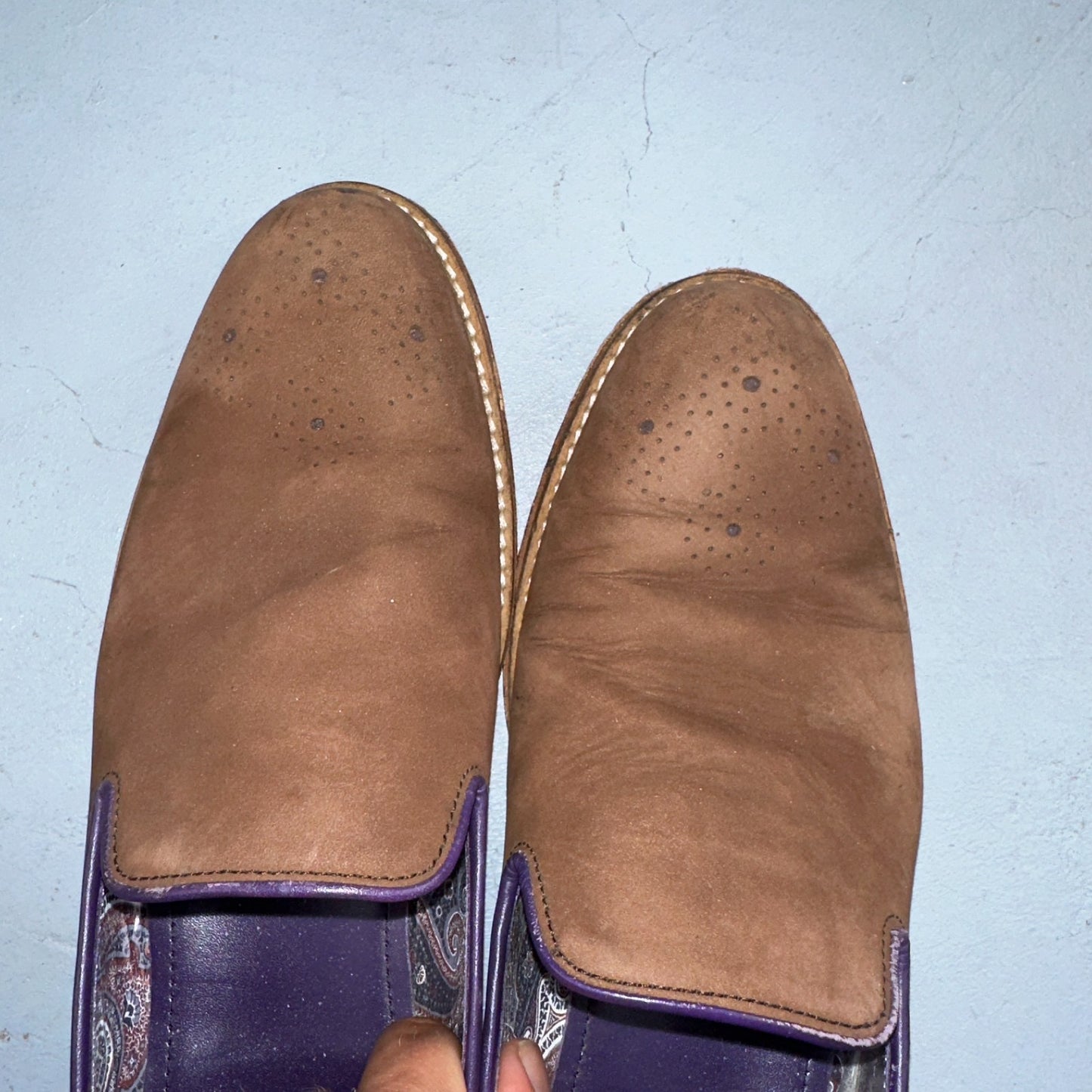 Men’s ROBERT GRAHAM Brown Suede Leather Fashion Loafers Sz 8.5 D