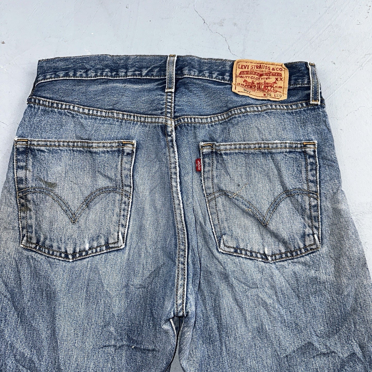 Levis 501 Vintage 90s Y2K XX Straight Leg Jeans Blue Med Wash 32x29 Act 31x28