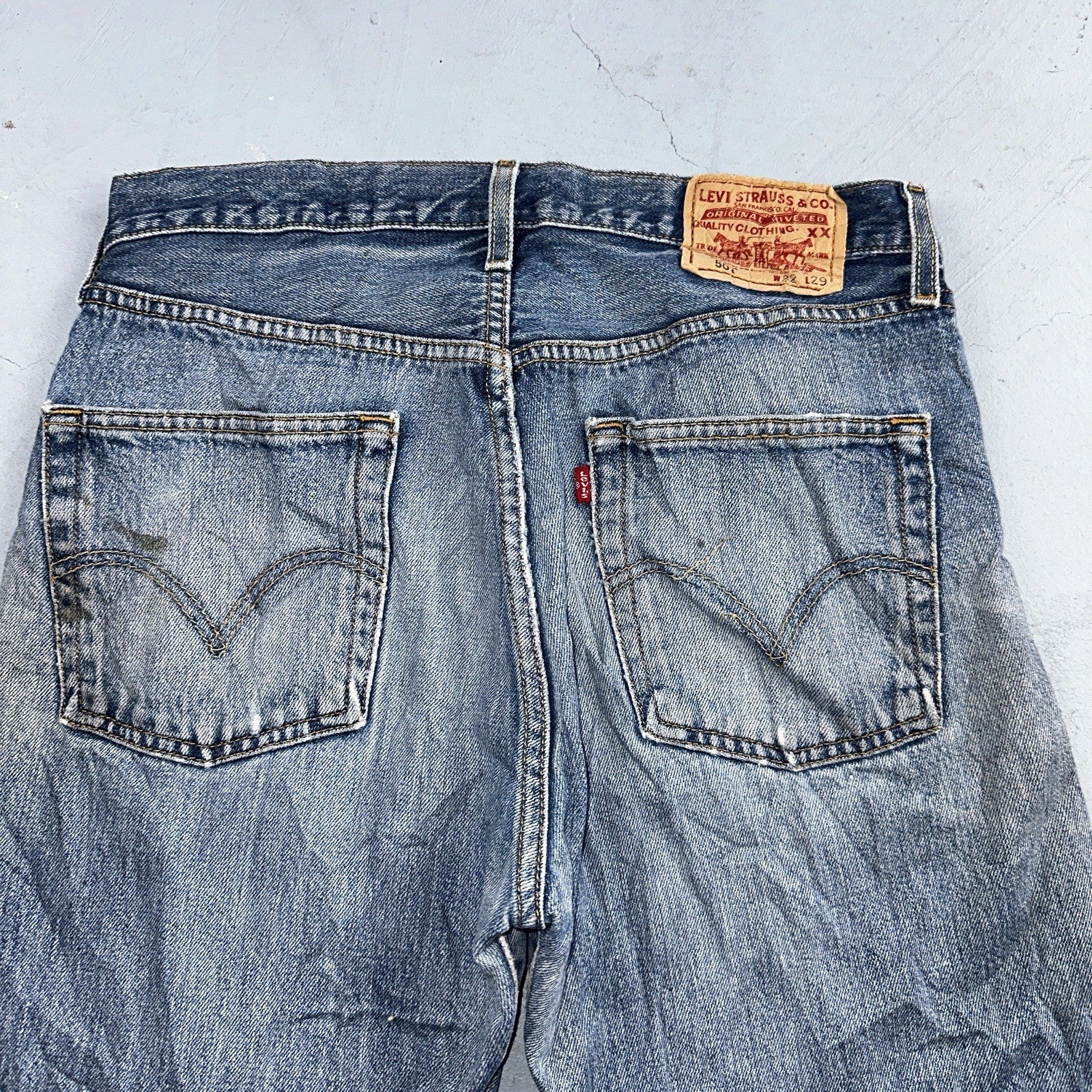 Levis 501 Vintage 90s Y2K XX Straight Leg Jeans Blue Med Wash 32x29 Act 31x28